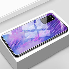 Coque Contour Silicone et Vitre Motif Fantaisie Miroir Etui Housse S02 pour Huawei Honor View 30 Pro 5G Violet