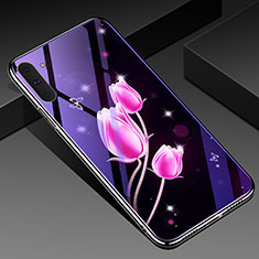 Coque Contour Silicone et Vitre Motif Fantaisie Miroir Etui Housse S02 pour Samsung Galaxy Note 10 5G Rose