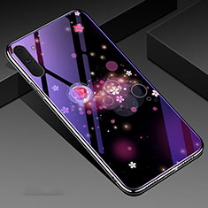 Coque Contour Silicone et Vitre Motif Fantaisie Miroir Etui Housse S02 pour Samsung Galaxy Note 10 5G Violet