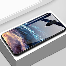 Coque Contour Silicone et Vitre Motif Fantaisie Miroir Etui Housse S02 pour Xiaomi Redmi K30 5G Marron