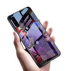 Coque Contour Silicone et Vitre Motif Fantaisie Miroir Etui Housse S03 pour Huawei P30 Violet