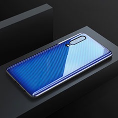 Coque Contour Silicone et Vitre Motif Fantaisie Miroir Etui Housse Z02 pour Huawei P30 Bleu