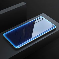 Coque Contour Silicone et Vitre Motif Fantaisie Miroir Etui Housse Z02 pour Huawei P30 Bleu Ciel