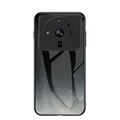 Coque Contour Silicone et Vitre Paillette Etoile Miroir Etui Housse pour Xiaomi Mi 12 Ultra 5G Noir