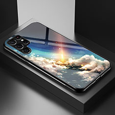 Coque Contour Silicone et Vitre Paillette Etoile Miroir Etui Housse S01 pour Samsung Galaxy S23 Ultra 5G Mixte