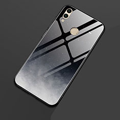 Coque Contour Silicone et Vitre Paillette Etoile Miroir pour Huawei Honor View 10 Lite Noir