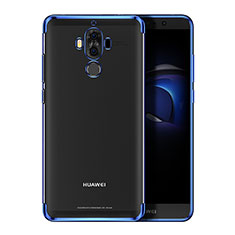Coque Contour Silicone et Vitre Transparente Mat pour Huawei Mate 9 Bleu