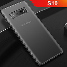 Coque Contour Silicone et Vitre Transparente Mat pour Samsung Galaxy S10 Noir