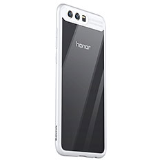 Coque Contour Silicone et Vitre Transparente Miroir 360 Degres pour Huawei Honor 9 Premium Blanc
