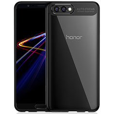 Coque Contour Silicone et Vitre Transparente Miroir pour Huawei Honor V10 Noir