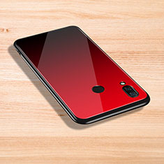 Coque Contour Silicone et Vitre Transparente Miroir pour Xiaomi Mi Play 4G Rouge