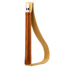 Coque en Cuir Protection Sac Pochette Elastique Douille de Poche Detachable P01 pour Apple Pencil Apple iPad Pro 12.9 Marron