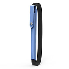 Coque en Cuir Protection Sac Pochette Elastique Douille de Poche Detachable pour Apple Pencil Apple New iPad 9.7 (2017) Bleu