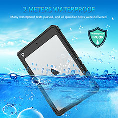Coque Etanche Contour Silicone et Plastique Housse Etui Waterproof 360 Degres pour Apple iPad 10.2 (2019) Noir