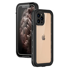 Coque Etanche Contour Silicone et Plastique Housse Etui Waterproof 360 Degres pour Apple iPhone 12 Pro Max Noir