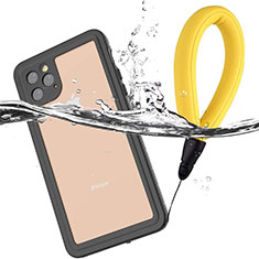Coque Etanche Contour Silicone et Plastique Housse Etui Waterproof 360 Degres U01 pour Apple iPhone 11 Pro Noir