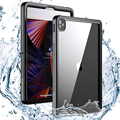 Coque Etanche Contour Silicone et Plastique Housse Etui Waterproof 360 Degres W01 pour Apple iPad Pro 12.9 (2020) Noir