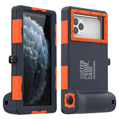Coque Etanche Contour Silicone Housse et Plastique Etui Waterproof 360 Degres pour Apple iPhone 11 Orange