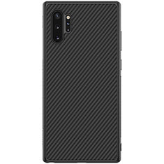 Coque Fibre de Carbone Housse Etui Luxe Serge pour Samsung Galaxy Note 10 Plus 5G Noir