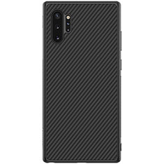 Coque Fibre de Carbone Housse Etui Luxe Serge pour Samsung Galaxy Note 10 Plus Noir