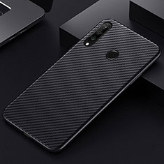Coque Fibre de Carbone Housse Etui Luxe Serge T01 pour Huawei P Smart+ Plus (2019) Noir