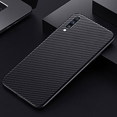 Coque Fibre de Carbone Housse Etui Luxe Serge T01 pour Samsung Galaxy A70 Noir