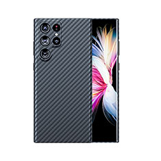Coque Fibre de Carbone Housse Etui Luxe Serge T02 pour Samsung Galaxy S21 Ultra 5G Noir