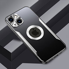 Coque Luxe Aluminum Metal Housse et Bumper Silicone Etui avec Mag-Safe Magnetic Magnetique JL3 pour Apple iPhone 13 Argent