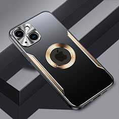Coque Luxe Aluminum Metal Housse et Bumper Silicone Etui avec Mag-Safe Magnetic Magnetique JL3 pour Apple iPhone 13 Or