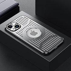 Coque Luxe Aluminum Metal Housse et Bumper Silicone Etui avec Mag-Safe Magnetic Magnetique TX1 pour Apple iPhone 14 Plus Argent