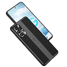 Coque Luxe Aluminum Metal Housse et Bumper Silicone Etui JL1 pour Samsung Galaxy A52 5G Noir