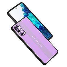 Coque Luxe Aluminum Metal Housse et Bumper Silicone Etui JL1 pour Samsung Galaxy S20 Plus 5G Violet