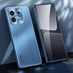 Coque Luxe Aluminum Metal Housse et Bumper Silicone Etui JL1 pour Xiaomi Mi 13 5G Bleu