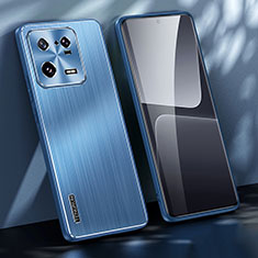 Coque Luxe Aluminum Metal Housse et Bumper Silicone Etui JL1 pour Xiaomi Mi 13 Pro 5G Bleu