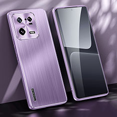 Coque Luxe Aluminum Metal Housse et Bumper Silicone Etui JL1 pour Xiaomi Mi 13 Pro 5G Violet