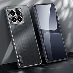Coque Luxe Aluminum Metal Housse et Bumper Silicone Etui JL1 pour Xiaomi Mi 14 5G Noir