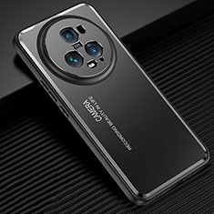 Coque Luxe Aluminum Metal Housse et Bumper Silicone Etui JL2 pour Huawei Honor Magic5 Pro 5G Noir