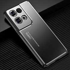 Coque Luxe Aluminum Metal Housse et Bumper Silicone Etui JL2 pour Xiaomi Redmi Note 13 5G Noir