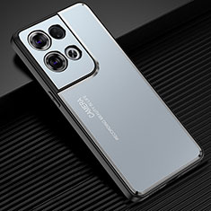 Coque Luxe Aluminum Metal Housse et Bumper Silicone Etui JL2 pour Xiaomi Redmi Note 13 Pro 5G Bleu