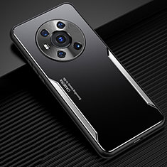 Coque Luxe Aluminum Metal Housse et Bumper Silicone Etui JL3 pour Huawei Honor Magic3 5G Argent