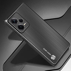 Coque Luxe Aluminum Metal Housse et Bumper Silicone Etui JS1 pour Xiaomi Redmi Note 12 5G Noir