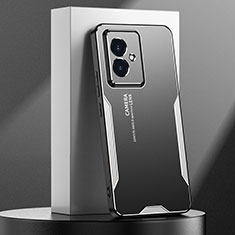 Coque Luxe Aluminum Metal Housse et Bumper Silicone Etui PB1 pour Huawei Honor 100 5G Argent