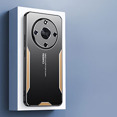 Coque Luxe Aluminum Metal Housse et Bumper Silicone Etui PB1 pour Huawei Honor Magic6 Lite 5G Or