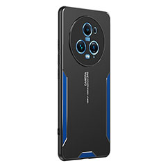 Coque Luxe Aluminum Metal Housse et Bumper Silicone Etui PB2 pour Huawei Honor Magic5 Pro 5G Bleu