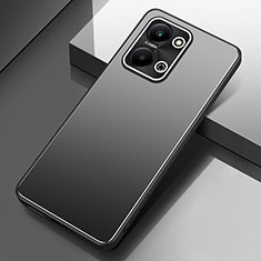 Coque Luxe Aluminum Metal Housse et Bumper Silicone Etui pour Huawei Honor X7a Noir