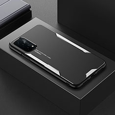 Coque Luxe Aluminum Metal Housse et Bumper Silicone Etui pour OnePlus Nord N200 5G Argent