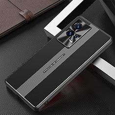 Coque Luxe Aluminum Metal Housse et Bumper Silicone Etui pour Vivo iQOO 8 Pro 5G Noir