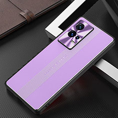 Coque Luxe Aluminum Metal Housse et Bumper Silicone Etui pour Vivo iQOO 8 Pro 5G Violet