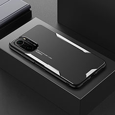 Coque Luxe Aluminum Metal Housse et Bumper Silicone Etui pour Xiaomi Mi 11X 5G Argent