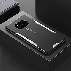 Coque Luxe Aluminum Metal Housse et Bumper Silicone Etui pour Xiaomi Poco X3 NFC Argent